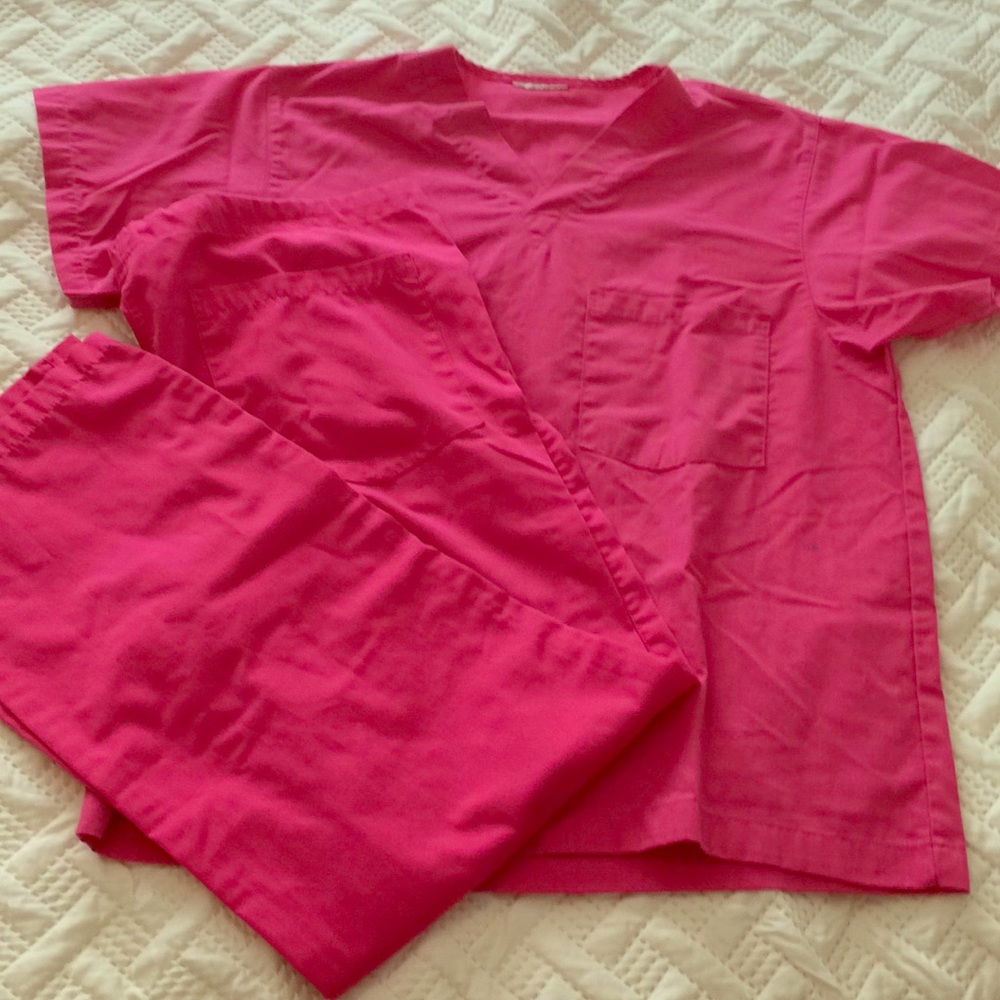Pink AllHeart Scrub Set
